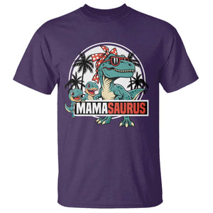 Mamasaurus Dinosaur T Shirt Funny Grandma Saurus Family Matching TS14 Purple Print Your Wear