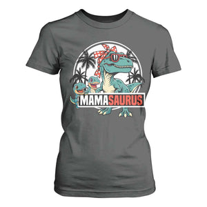 Mamasaurus Dinosaur T Shirt For Women Funny Grandma Saurus Family Matching TS14 Dark Heather Print Your Wear
