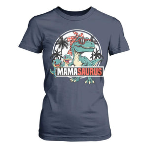 Mamasaurus Dinosaur T Shirt For Women Funny Grandma Saurus Family Matching TS14 Navy Print Your Wear
