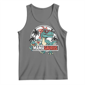 Mamasaurus Dinosaur Tank Top Funny Grandma Saurus Family Matching TS14 Black Heather Print Your Wear