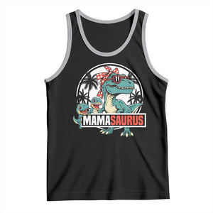 Mamasaurus Dinosaur Tank Top Funny Grandma Saurus Family Matching TS14 Black Athletic Heather Print Your Wear