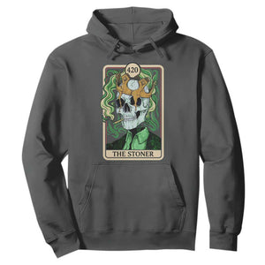 Skeleton Smokes Hoodie The Stoner Weed Lover Cannabis 420 TS14 Dark Heather Print Your Wear