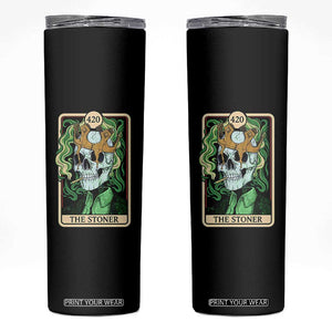 Skeleton Smokes Skinny Tumbler The Stoner Weed Lover Cannabis 420 TS14 Black Print Your Wear