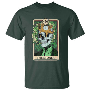 Skeleton Smokes T Shirt The Stoner Weed Lover Cannabis 420 TS14 Dark Forest Green Print Your Wear