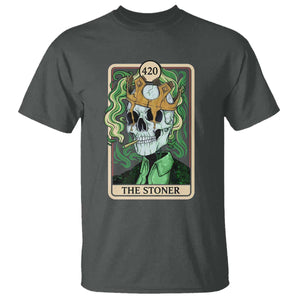 Skeleton Smokes T Shirt The Stoner Weed Lover Cannabis 420 TS14 Dark Heather Print Your Wear