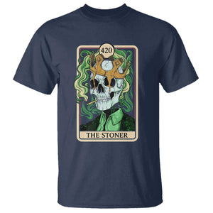 Skeleton Smokes T Shirt The Stoner Weed Lover Cannabis 420 TS14 Navy Print Your Wear