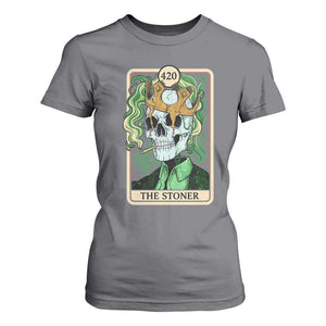 Skeleton Smokes T Shirt For Women The Stoner Weed Lover Cannabis 420 TS14 Charcoal Print Your Wear