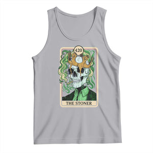 Skeleton Smokes Tank Top The Stoner Weed Lover Cannabis 420 TS14 Athletic Heather Print Your Wear