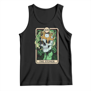 Skeleton Smokes Tank Top The Stoner Weed Lover Cannabis 420 TS14 Black Print Your Wear