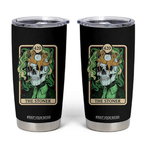 Skeleton Smokes Tumbler Cup The Stoner Weed Lover Cannabis 420 TS14 Black Print Your Wear
