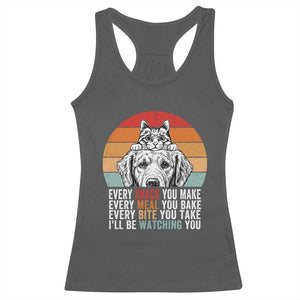 Every Snack You Make Racerback Tank Top Funny Dog Cat Lovers TS14 Dark Heather Print Your Wear
