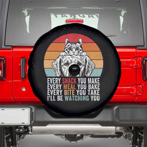 Every Snack You Make Spare Tire Cover Funny Dog Cat Lovers TS14 Black Print Your Wear