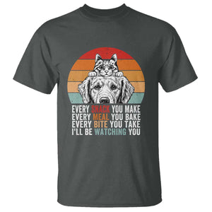 Every Snack You Make T Shirt Funny Dog Cat Lovers TS14 Dark Heather Print Your Wear