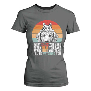 Every Snack You Make T Shirt For Women Funny Dog Cat Lovers TS14 Dark Heather Print Your Wear