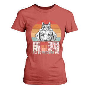 Every Snack You Make T Shirt For Women Funny Dog Cat Lovers TS14 Red Print Your Wear