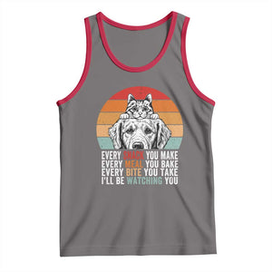 Every Snack You Make Tank Top Funny Dog Cat Lovers TS14 Deep Heather Red Print Your Wear
