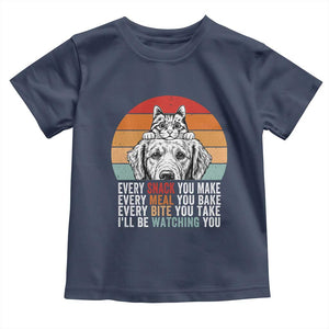 Every Snack You Make Toddler T Shirt Funny Dog Cat Lovers TS14 Navy Print Your Wear
