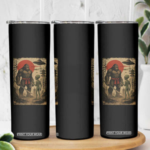 Samurai Bigfoot Japanese UFO Skinny Tumbler Sasquatch Ailen Ukiyo-e TS14 Print Your Wear
