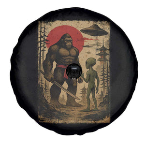 Samurai Bigfoot Japanese UFO Spare Tire Cover Sasquatch Ailen Ukiyo-e TS14 Print Your Wear