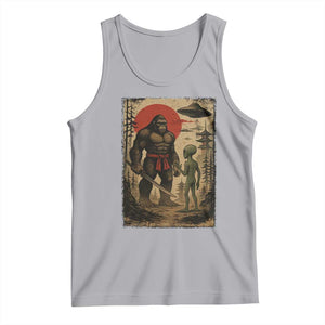 Samurai Bigfoot Japanese UFO Tank Top Sasquatch Ailen Ukiyo-e TS14 Athletic Heather Print Your Wear