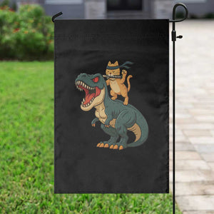 Ninja Cat Riding Dinosaur Garden Flag TS14 Print Your Wear