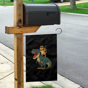 Ninja Cat Riding Dinosaur Garden Flag TS14 Print Your Wear