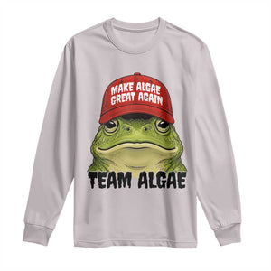 Make Algae Great Again Long Sleeve Shirt Funny Political Satire Nature Lover Gift TS14 S Ice Gray Print Your Wear