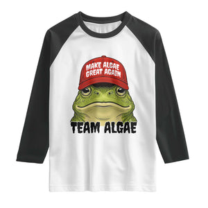 Make Algae Great Again Raglan Shirt Funny Political Satire Nature Lover Gift TS14 White Black Print Your Wear