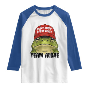 Make Algae Great Again Raglan Shirt Funny Political Satire Nature Lover Gift TS14 White Royal Print Your Wear