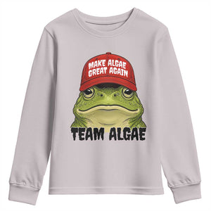 Make Algae Great Again Youth Sweatshirt Funny Political Satire Nature Lover Gift TS14 Ice Gray Print Your Wear