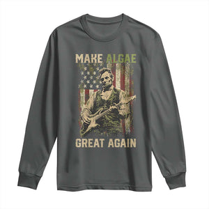 Make Algae Great Again Long Sleeve Shirt Funny Lincoln Political Satire Humor TS14 Dark Heather Print Your Wear