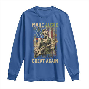 Make Algae Great Again Long Sleeve Shirt Funny Lincoln Political Satire Humor TS14 Royal Blue Print Your Wear