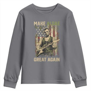 Make Algae Great Again Youth Sweatshirt Funny Lincoln Political Satire Humor TS14 Charcoal Print Your Wear