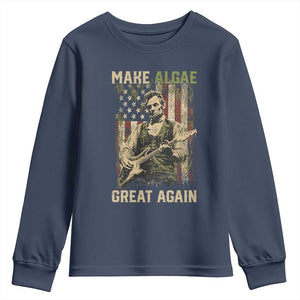 Make Algae Great Again Youth Sweatshirt Funny Lincoln Political Satire Humor TS14 Navy Print Your Wear