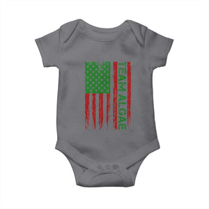 Team Algae Baby Onesie Funny Make Algae Great Again American Flag Political Meme TS14 Charcoal Print Your Wear