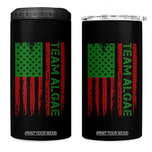 Team Algae 4 in 1 Can Cooler Tumbler Funny Make Algae Great Again American Flag Political Meme TS14 One Size: 16 oz Black Print Your Wear