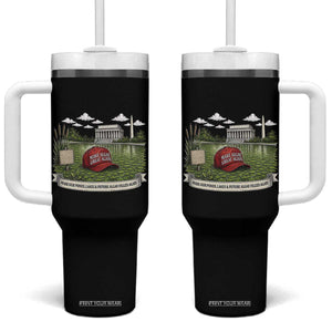 Make Algae Great Again Tumbler With Handle Funny Political Satire Humor TS14 One Size: 40 oz Black Print Your Wear