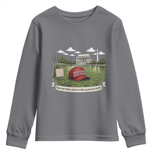 Make Algae Great Again Youth Sweatshirt Funny Political Satire Humor TS14 Charcoal Print Your Wear