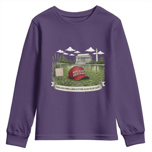 Make Algae Great Again Youth Sweatshirt Funny Political Satire Humor TS14 Purple Print Your Wear