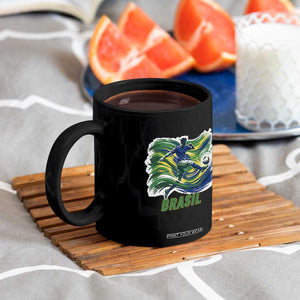 Brazil Soccer Fan Coffee Mug Brasil Flag Football Game Day Supporter TS14 Print Your Wear