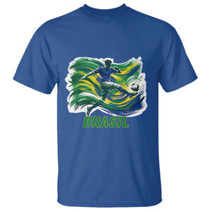 Brazil Soccer Fan T Shirt Brasil Flag Football Game Day Supporter TS14 Royal Blue Print Your Wear