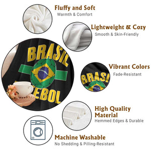 Brazil Soccer Football Fan Brasil Flag Throw Blanket TS14 Print Your Wear