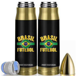 Brazil Soccer Football Fan Brasil Flag Bullet Tumbler TS14 Black Print Your Wear