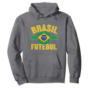Brazil Soccer Football Fan Brasil Flag Hoodie TS14 Charcoal Print Your Wear