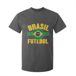 Brazil Soccer Football Fan Brasil Flag T Shirt For Kid TS14 Dark Heather Print Your Wear