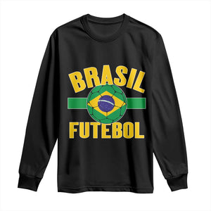 Brazil Soccer Football Fan Brasil Flag Long Sleeve Shirt TS14 Black Print Your Wear
