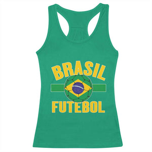 Brazil Soccer Football Fan Brasil Flag Racerback Tank Top TS14 Irish Green Print Your Wear