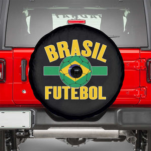 Brazil Soccer Football Fan Brasil Flag Spare Tire Cover TS14 Black Print Your Wear