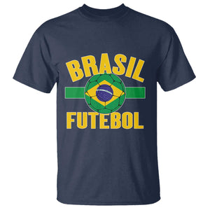 Brazil Soccer Football Fan Brasil Flag T Shirt TS14 Navy Print Your Wear