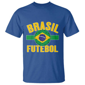 Brazil Soccer Football Fan Brasil Flag T Shirt TS14 Royal Blue Print Your Wear